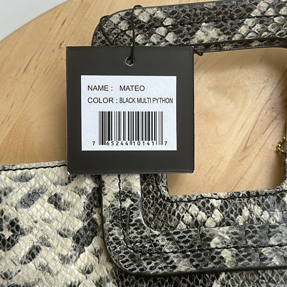 NWT TMRW STU/DIO Mateo 100% Leather Black Multi Python 3-in-1 Bag OS - Picture 4 of 9